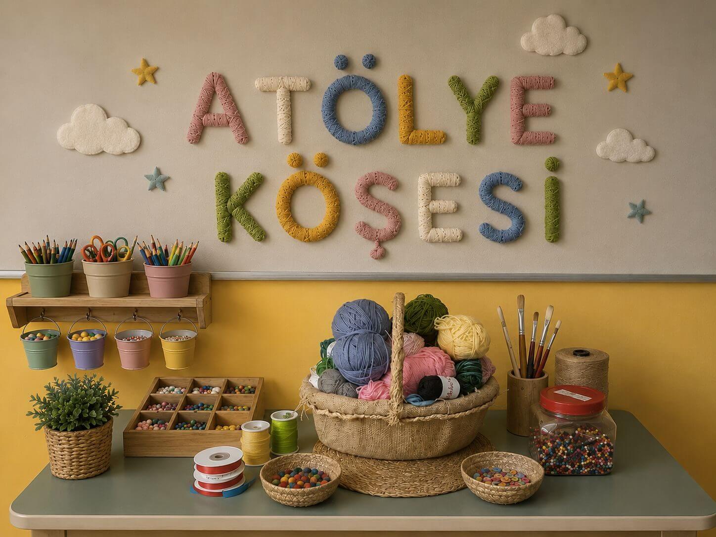 Seramik ve el sanatları atölye köşesi